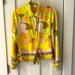 Madison d’ Amélie size M Colorful Women's Button-Up Top fits up to roomy large